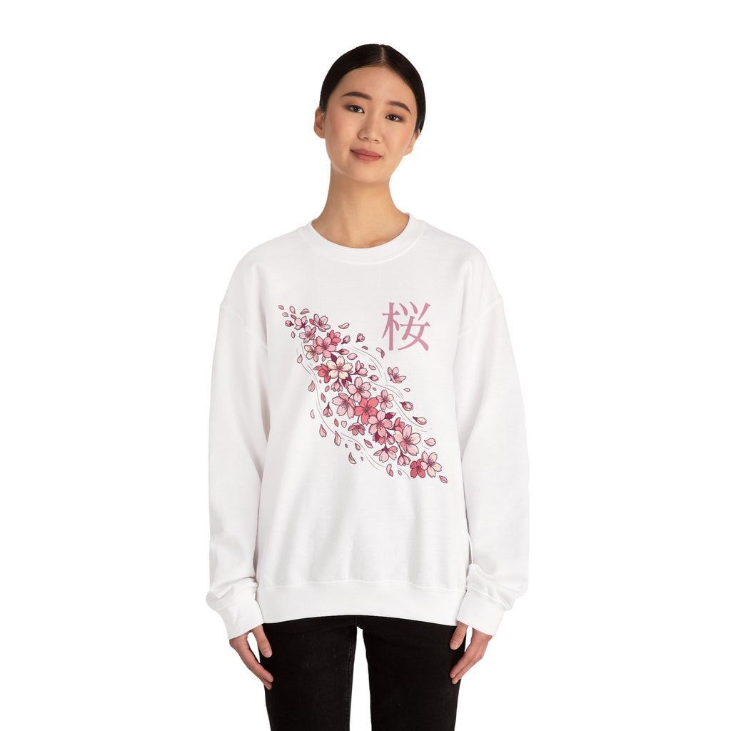 Sakura Cherry Blossom Crewneck Sweatshirt | Japanese Streetwear | Kiku