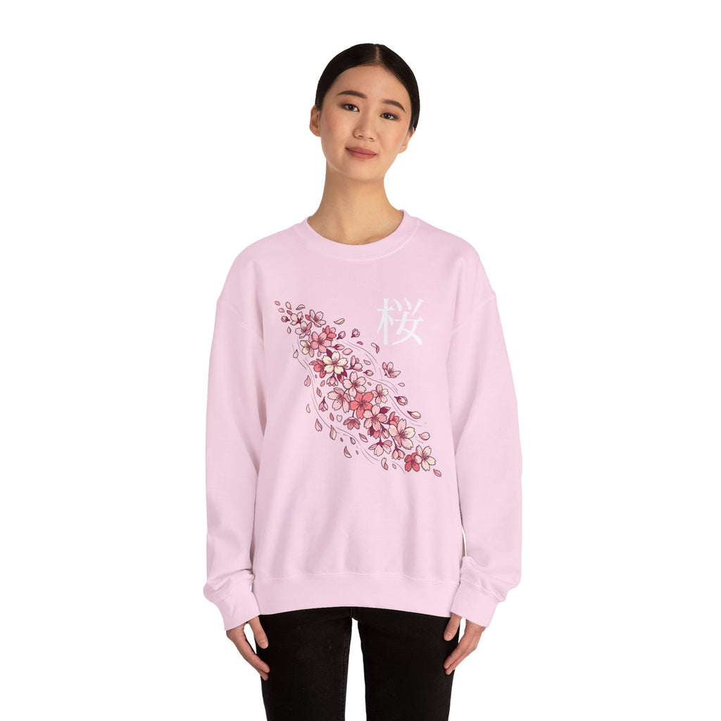 Sakura Cherry Blossom Crewneck Sweatshirt | Japanese Streetwear | Kiku