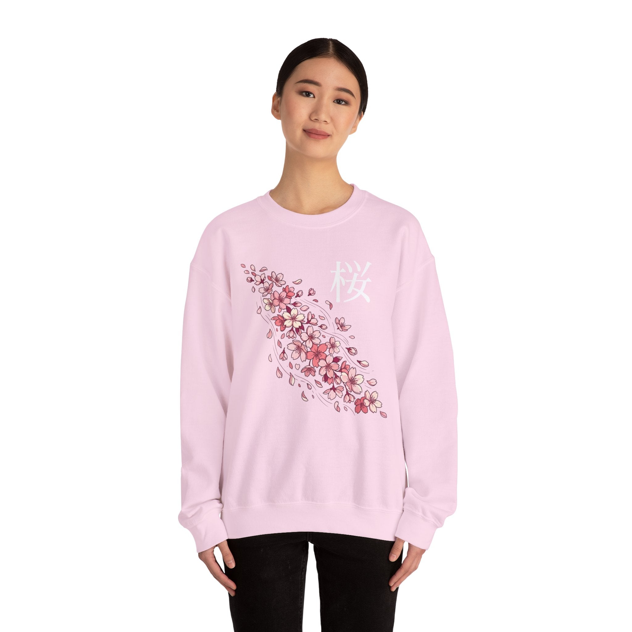 Sakura Cherry Blossom Crewneck Sweatshirt | Japanese Streetwear | Kiku