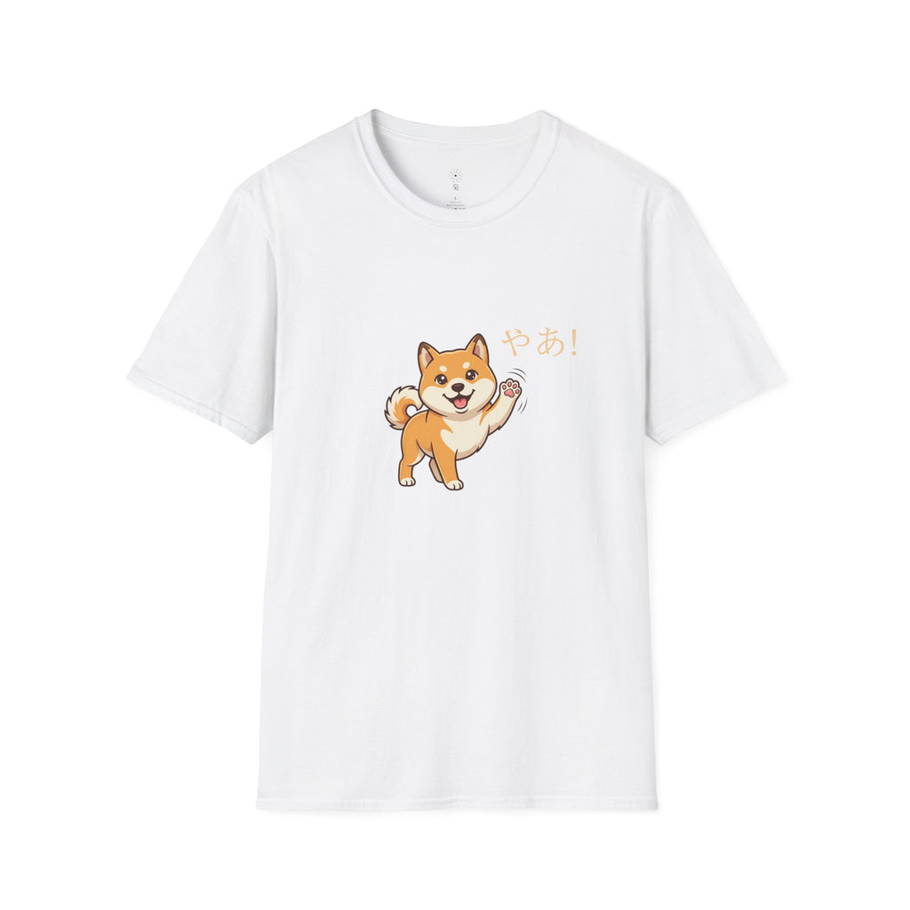 Shiba Inu Graphic T-Shirt | Japanese 'Hi!' Design | Kiku