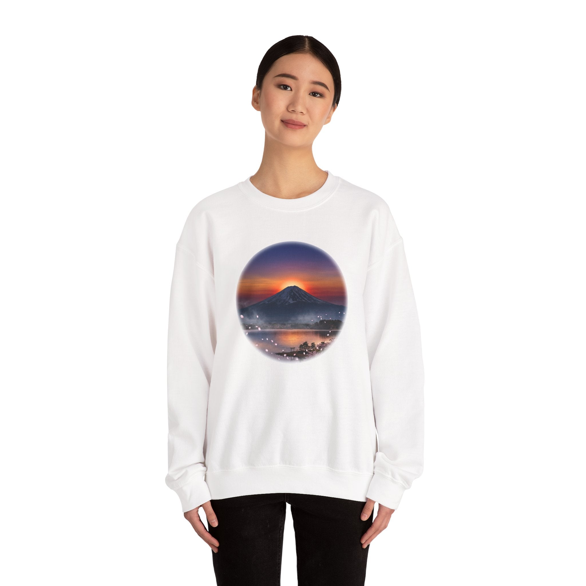 Sunset over Mt Fuji - Crewneck Sweatshirt - Kiku