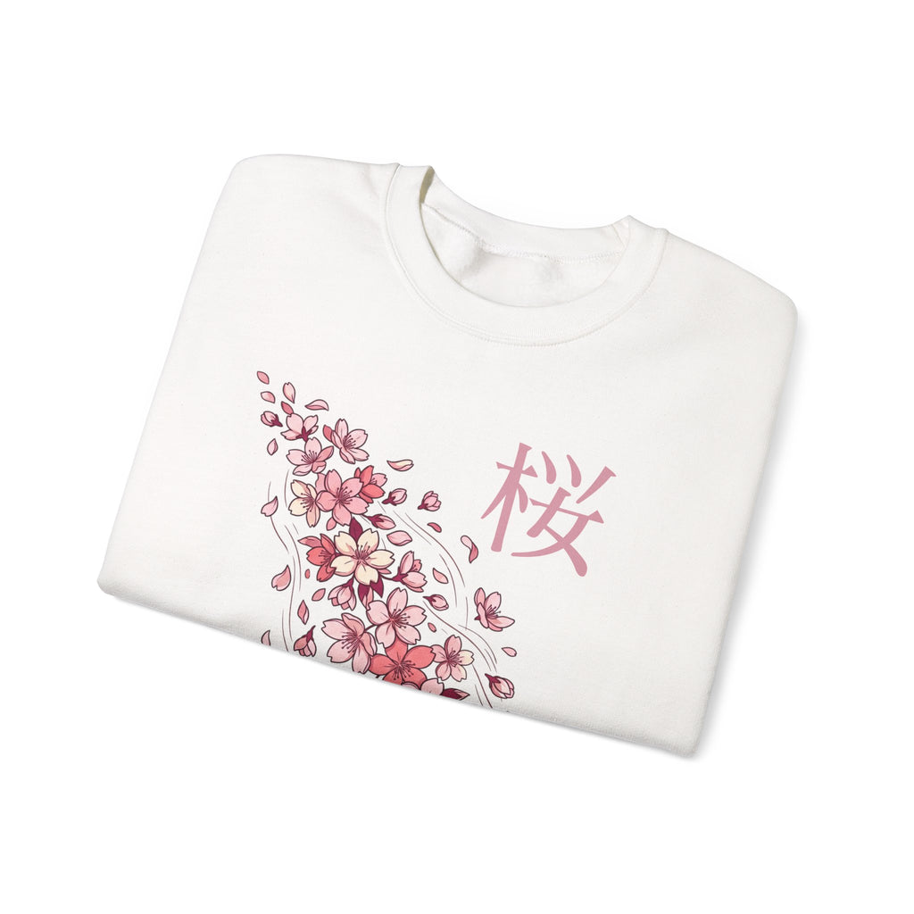 Sakura Cherry Blossom Crewneck Sweatshirt | Japanese Streetwear | Kiku